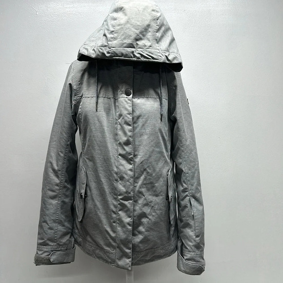Roxy Billie JK Slate Jacket Coat Snow Ski Winter Dry Flight Gray Womens Size XS - Picture 2 of 13